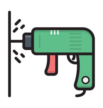 Matkap düz vektör simgesi