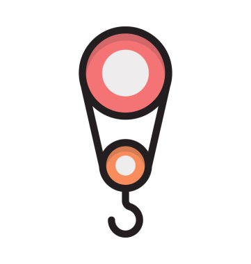 Vinç Lifter düz vektör simgesi