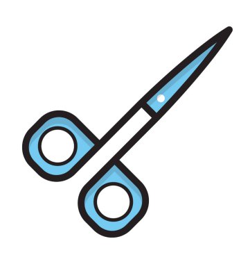 makas düz vektör simgesi