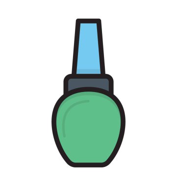 Tırnak cilası düz vektör simgesi