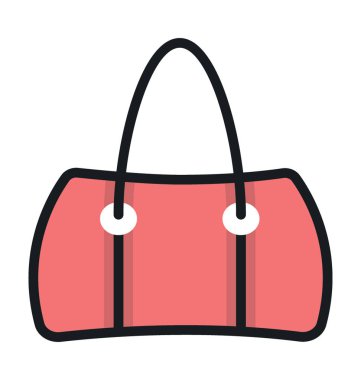 El çantası düz vektör simgesi