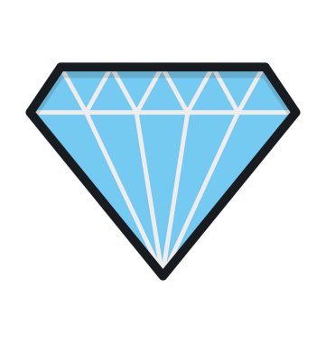 Elmas Düz Vektör Simgesi