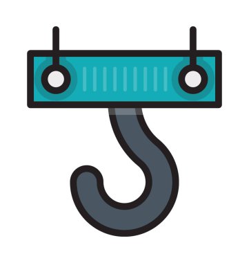 Vinç Lifter düz vektör simgesi