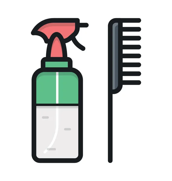 Peluquería Plana Vector Icono — Vector de stock