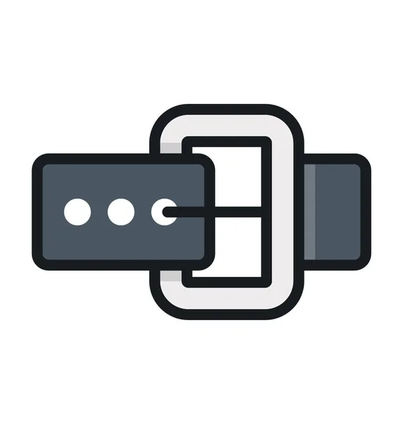 Belt Flat Vector Icon — Stock Vector