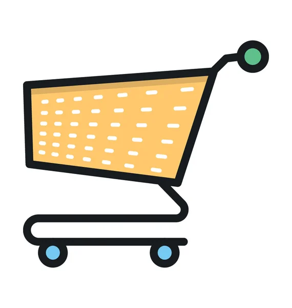 Shopping Cart Platt Vektor Symbol — Stock vektor