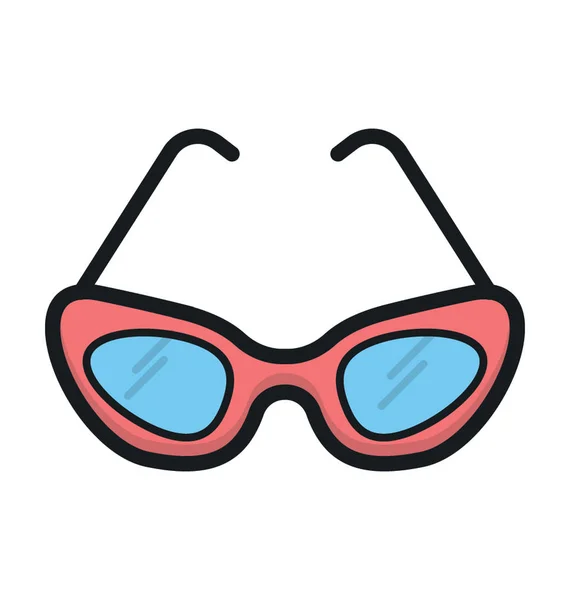 Gafas Sol Planas Vector Icon — Archivo Imágenes Vectoriales