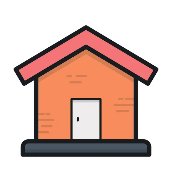 Casa Icono Vector Plano — Vector de stock