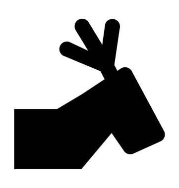 Ren geyiği düz vektör simge baş 