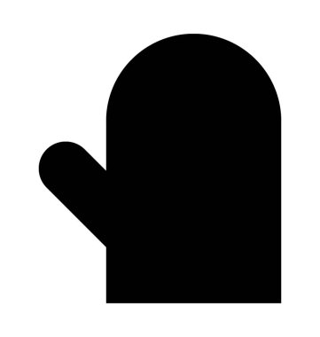 Eldiven düz vektör simgesi