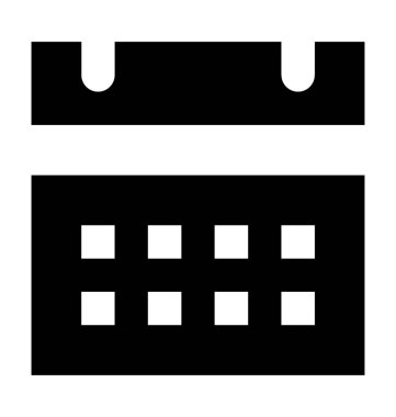 Takvim Düz Vektör Simgesi