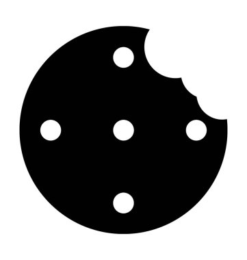 Bisküvi ısırık düz vektör simgesi