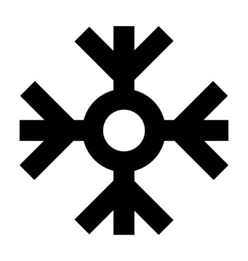 Kar tanesi düz vektör simgesi