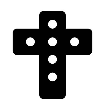 Kutsal haç düz vektör simgesi