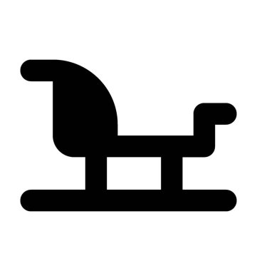 Kızak düz vektör simgesi