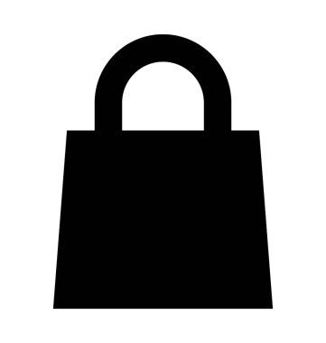 alışveriş poşeti düz vektör simgesi