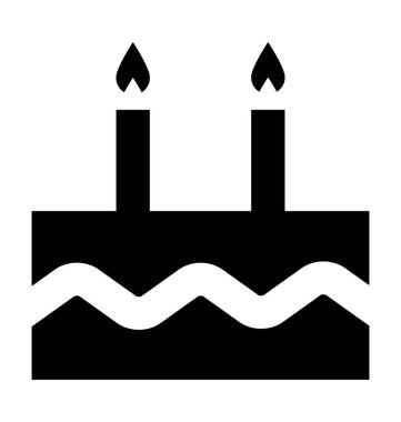 kek düz vektör simgesi