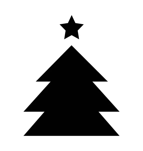 クリスマス ツリー フラット ベクトル アイコン — ストックベクタ