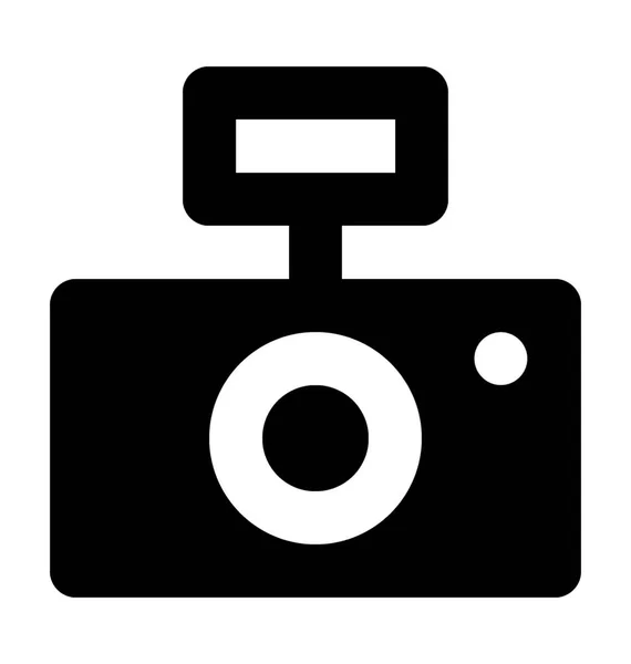 Camera Platte Vector Pictogram — Stockvector