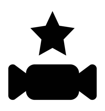 şeker düz vektör simgesi 