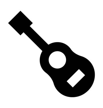 Gitar düz vektör simgesi 