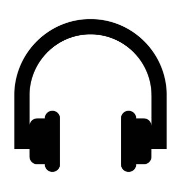 Kulaklıklar Düz Vektör Simgesi 