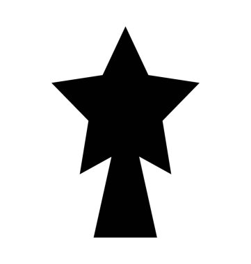 yıldız süs düz vektör simgesi 