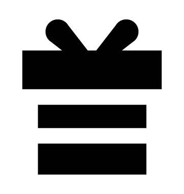 Hediye düz vektör simgesi 