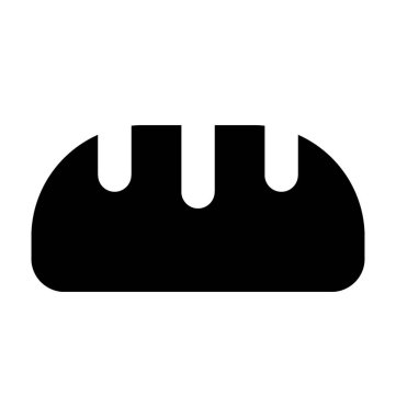 Baget düz vektör simgesi 