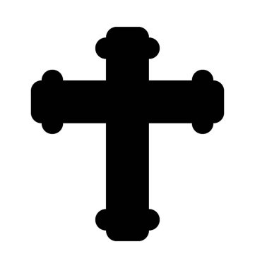 Kutsal haç düz vektör simgesi 