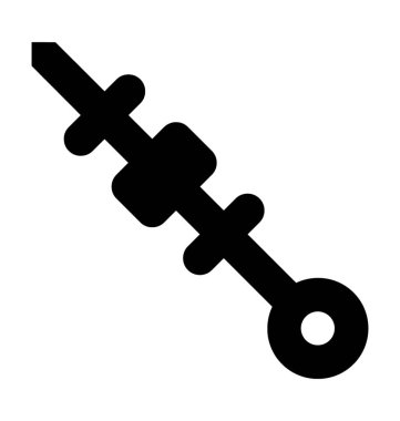 Şiş düz vektör simgesi 