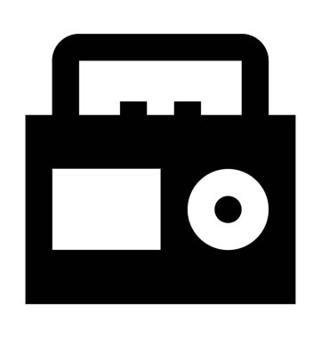 Boombox düz vektör simgesi 
