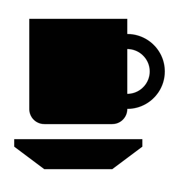 Tea Cup Platt Vektor Ikon — Stock vektor