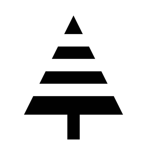クリスマス ツリー フラット ベクトル アイコン — ストックベクタ
