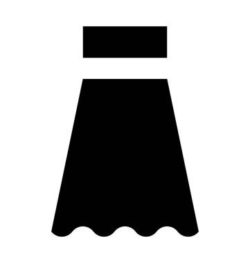 Boynuzlanan etek düz vektör simgesi