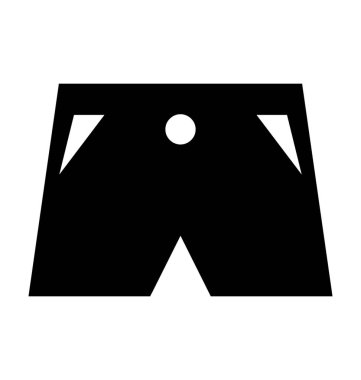 Kısa düz vektör simgesi