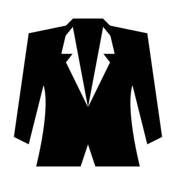 Ceket düz vektör simgesi