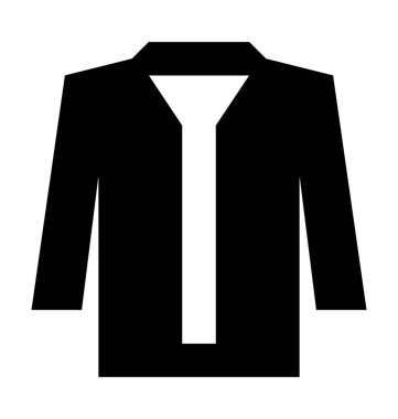 Resmi kıyafetler düz vektör simgesi