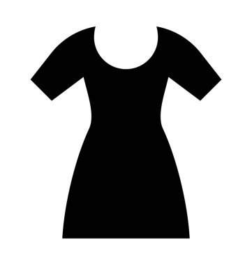 Gömlek elbise düz vektör simgesi