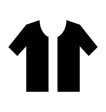 Yuvarlak boyun düz vektör simgesi