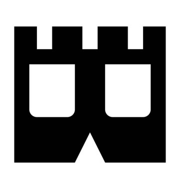 Denim kısa düz vektör simgesi