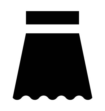 Etek düz vektör simgesi