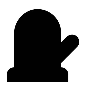 Mitten düz vektör simgesi