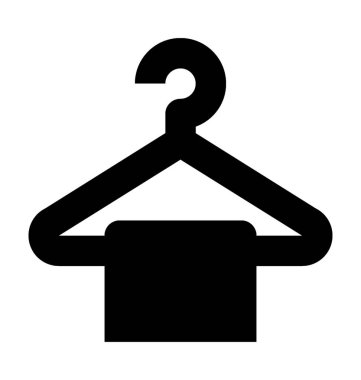 Havlu askısı düz vektör simgesi