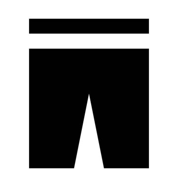 Kısa düz vektör simgesi