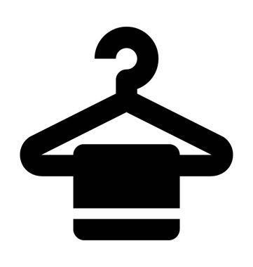 Havlu askısı düz vektör simgesi