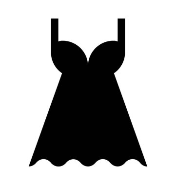 Gece elbisesi düz vektör simgesi
