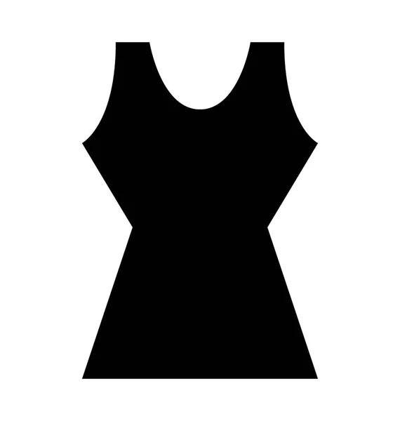 Kadın Giysi Düz Vektör Simgesi — Stok Vektör