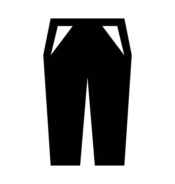 Icona Vettoriale Piatto Del Pantalone — Vettoriale Stock