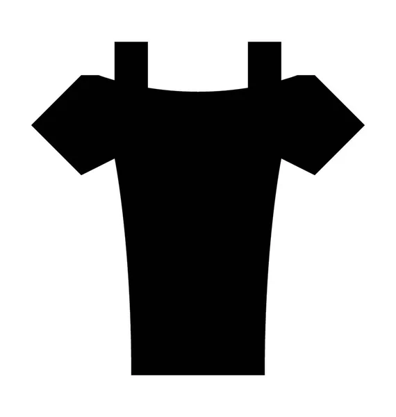 Vrouwen Shirt Platte Vector Icon — Stockvector